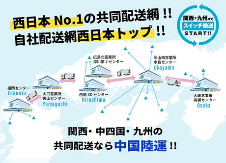 関西～九州までフレキシブルな幹線輸送体制を確立